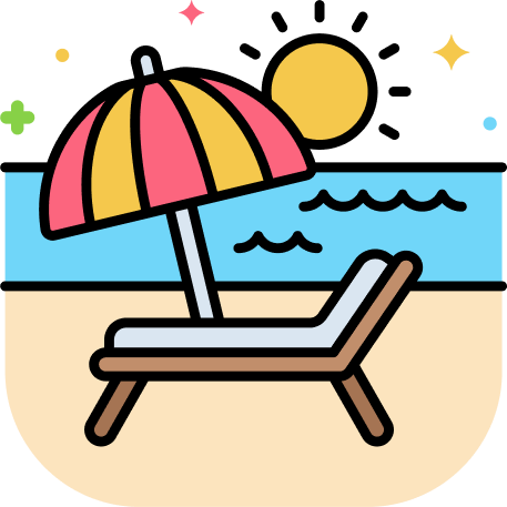 Our Mission — beach umbrella illustration